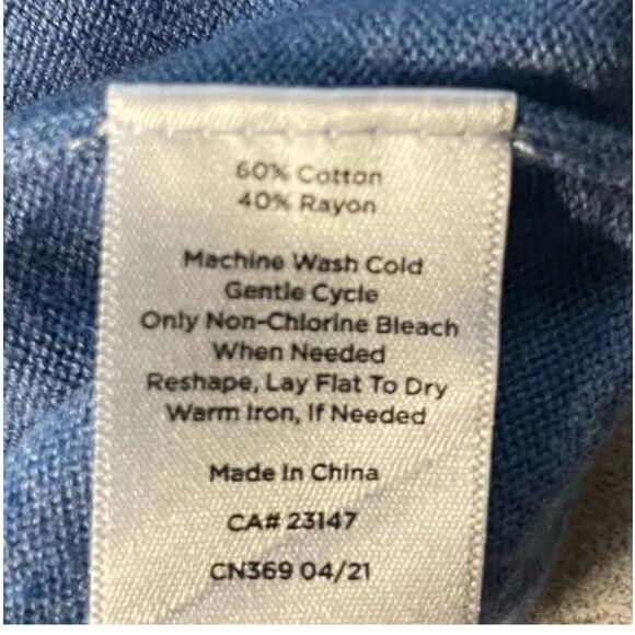 Talbots Lightweight Tossed Dachshund sweater size SP Novelty Knit Admiral Blue - Picture 7 of 7